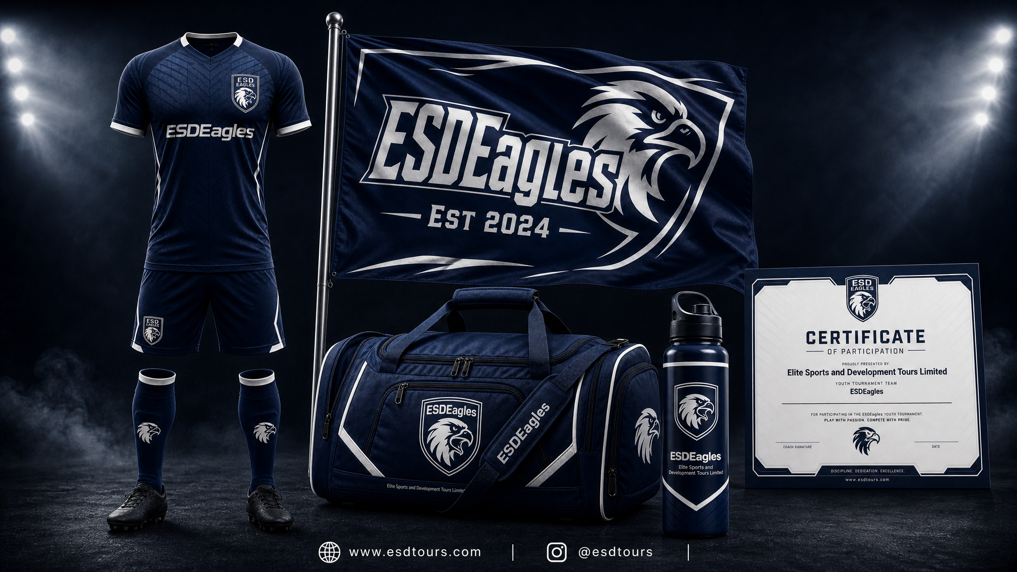 ESDEagles full merchandise showcase board